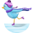 Winter skating follow