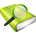Disk hd hardware disc look magnifying magnify magnifier glass find zoom search loupe hdd eye