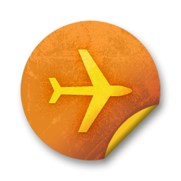 Orange sticker badges
